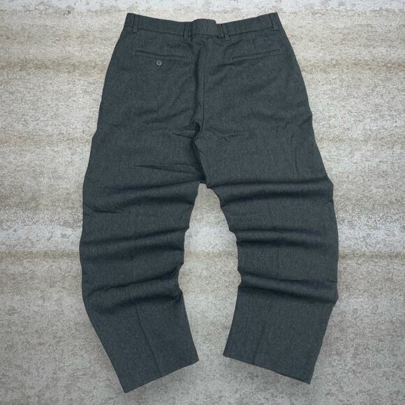 Vintage 90s Levis Dress Pants 36x30 Relaxed Iron Grey Flat Front Action Slacks - Picture 1 of 5